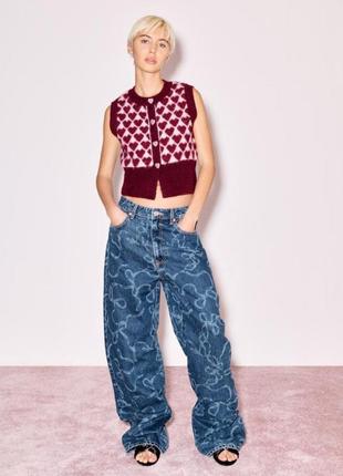 Джинси trf baggy mid-rise