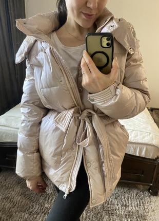 Стильная куртка с поясом в стиле zara