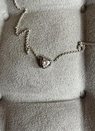 Намисто пандора з срібним сердцем оригінал з коробкою