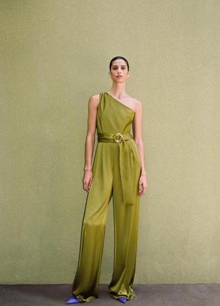 Яркие атласные мюли/босоножки на высоком каблуке новая коллекция zara