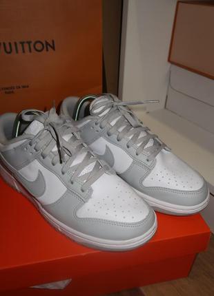 Кеды мужские nike dunk low grey fog grey