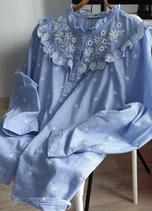 Невероятная рубашка с вышивкой шикарная рубашка с вышивкой от george