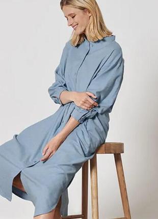 Качественная женская фланелевая хлопковая ночная рубашка от tcm tchibo (чибо), нитеньки, s-xl