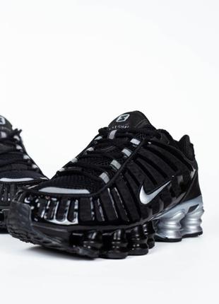 Мужские кроссовки nike shox tl black silver