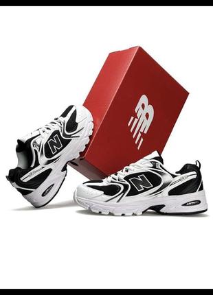 Мужские кроссовки new balance 530 premium black white