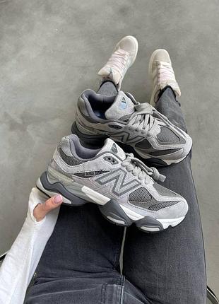 New balance 9060 dark grey жіночі кросівки нью беланс 9060