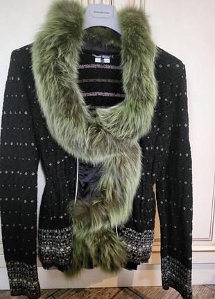 Шикарна кофта tricot chic з натурального хутра, на ґудзиках