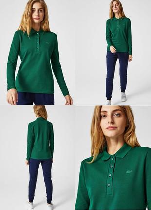 Lacoste жіноче поло з довгим рукавом