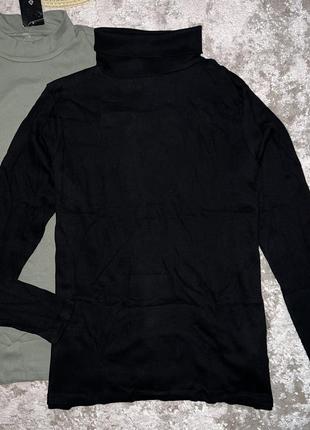 🔸гольф оливкового цвета с короткой горловиной. размер: l/xl.  🔸гольф черного цвета