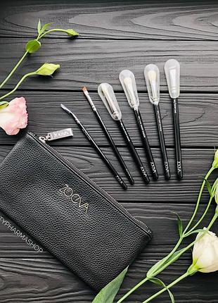 Набір пензлів із косметичкою zoeva classic eye brush set