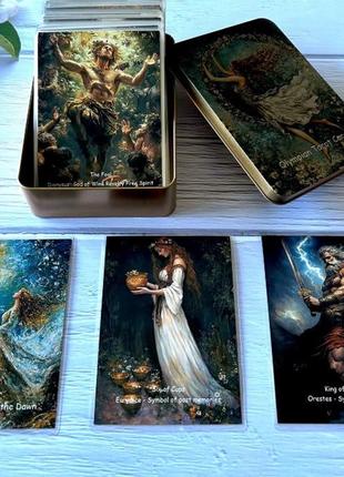 Таро олимпийских богов гадальные карты olympian tarot большие карты в жестяной коробке подарочные
