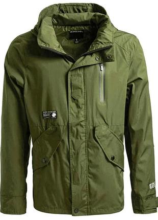 Khujo чоловіча вітровка куртка р m ( 46  ) зелена олива з капюшоном легка військова армійська