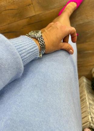 Серое/изумрудное/голубое/синее трикотажное платье-гольф. Короткое платье-резинка.8 фото