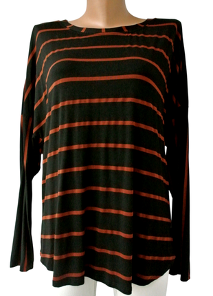 Брендовая блузка "george" с драпировкой в полоску. размер l/xl.