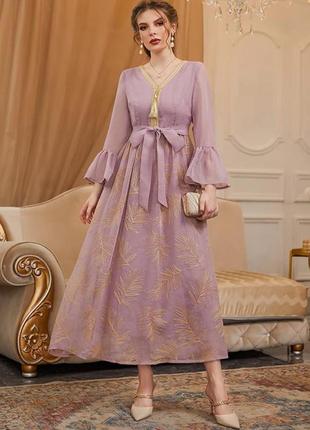 Вечернее праздничное платье с расшитым верхом shein l/40/42