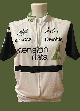 Вело футболка джерси на молне dimension data for qhubeka. размер xl,