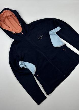 Спортивная женская курточка-олимпийка с капюшоном diesel active