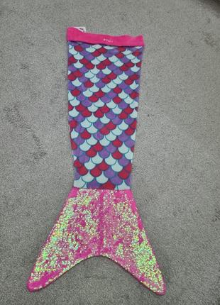 Стильный плед " хвост русалки" одеяло покрывало девочке 3-10 л