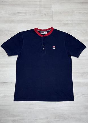 Фірмова темно-синя чоловіча футболка теніска jacket fila оригінал