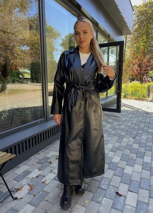 Женский тренч из уко кожи