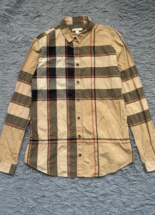 Burberry brit стильна блузка сорочка в клітинку від преміум бренду