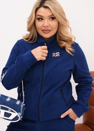 Спортивный костюм флиска флис батник женский худи воротник оверсайз кофта весна брюки6 фото