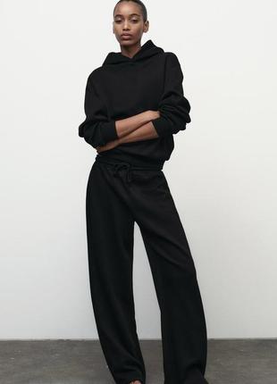 Костюм zara спортивний, штани палаццо, оверсайз худі