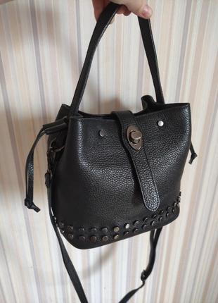 Стильная женская кожаная сумка  genuine leather,, made in italy