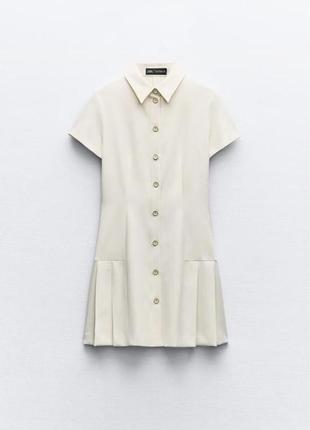 Коротка сукня zara молочного кольору