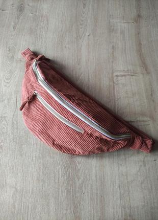 Стильная женская вельветовая бананка  my little box