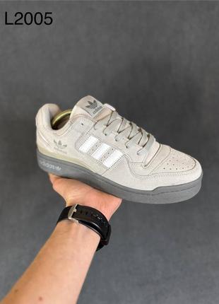Мужские замшевые кроссовки adidas forum low серые модные кроссовки адедас форум отличного качества