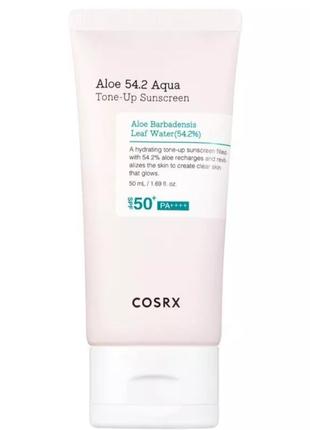 Cosrx aloe 54.2 aqua tone-up sunscreen – солнцезащитный крем с эффектом выравнивания тона spf50+ pa++++ 50 м