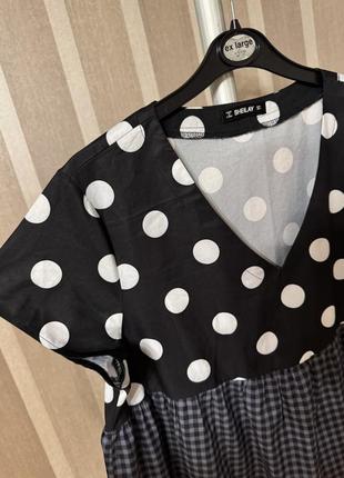 🥰 платье в горошек / клетку l 3