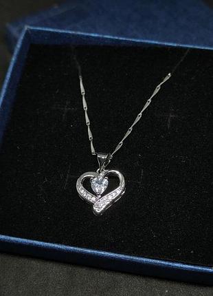 Підвіска намисто серце прикраса на шию подарунок
