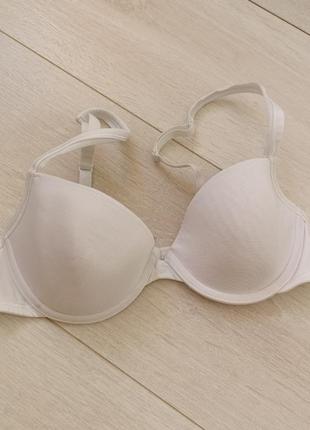 Бюстгальтер базовый бюст гладкий белый лиф marks & spencer 32b 70b