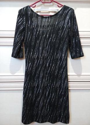 Распродажа блестящее платье праздничное нарядное вечернее  чёрное серебристое5 фото