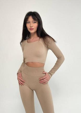 Комплект для фітнесу, йоги, лосини з пуш-ап (push-up), костюм для фітнесу