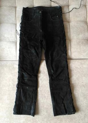 Замшеві чорні штани джинси highway розмір 31/m-l