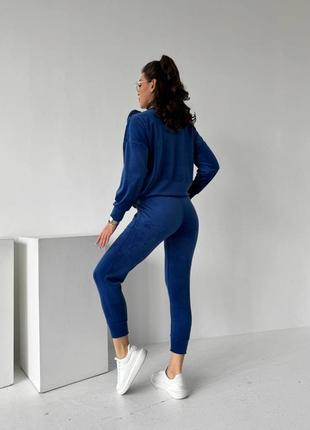 Спортивный костюм велюр, 8 цветов, кофта и штаны5 фото
