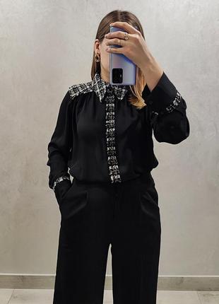 Сорочка шифонова оверсайз zara