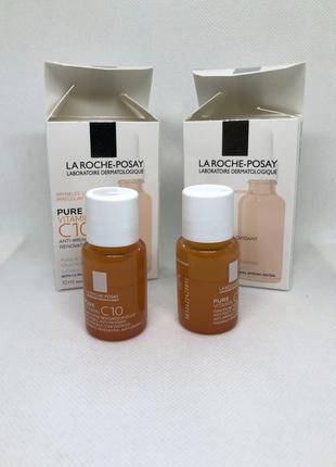 Оригинальный сыворотка-антиоксидант против морщин для обновления кожи la roche-posay pure vitamin c10