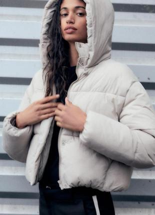 Куртка zara water-repellent размер s/36 и m/38 бежевая