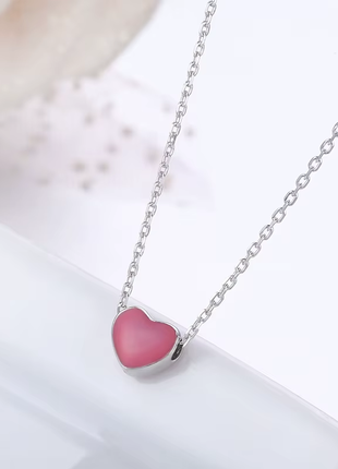Серебряное колье "сердечко"