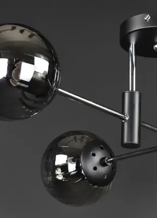 Люстра потолочная на 4 лампочки 27758 черный 26х65х65 см.