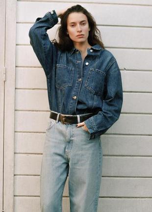 Джинсова верхня сорочка trf