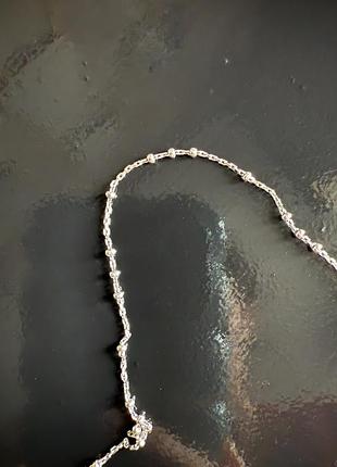 Серебряная цепочка с шариками