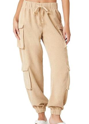 Мягкие бежевые джоггеры forever 21