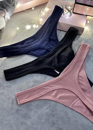 Комплект подарунковий набір трусиків вікторія сікрет оригінал victoria’s secret3 фото
