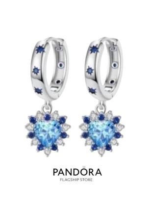 Серьги серебро оригинальные стильные silver_pandora застежка кольцо инкрустация фианитами