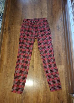 Джинсы женские в клетку размер s-m